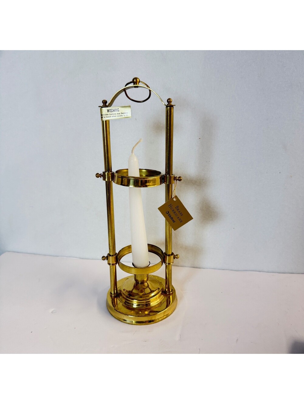 Teleflora Brass Hurricane Candle Holder B-13 Decorative Tabletop‎ Lantern